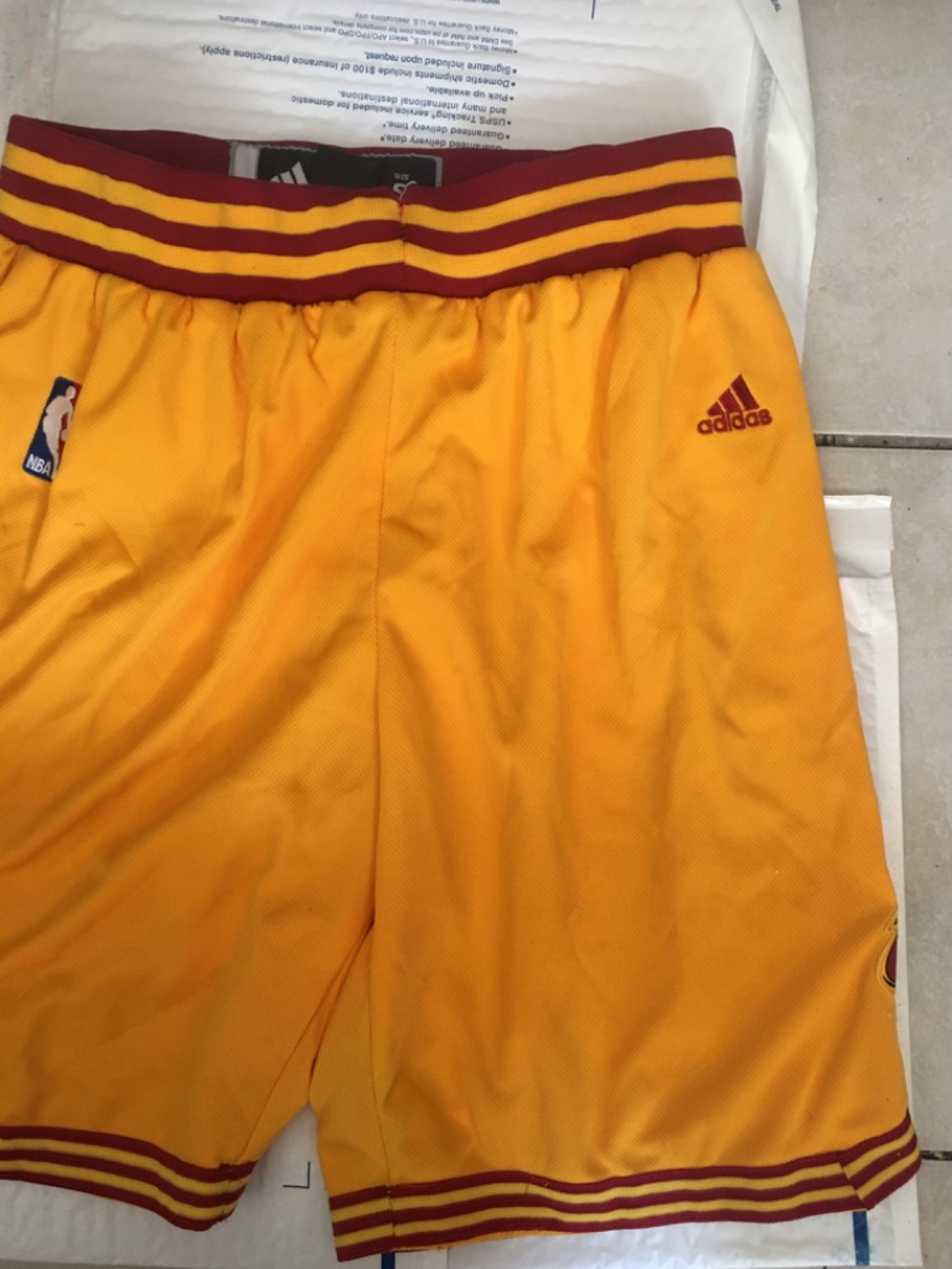 Men’s NBA Authentic adidas Cleveland Cavaliers Gold Shorts Size Small - Picture 4 of 16